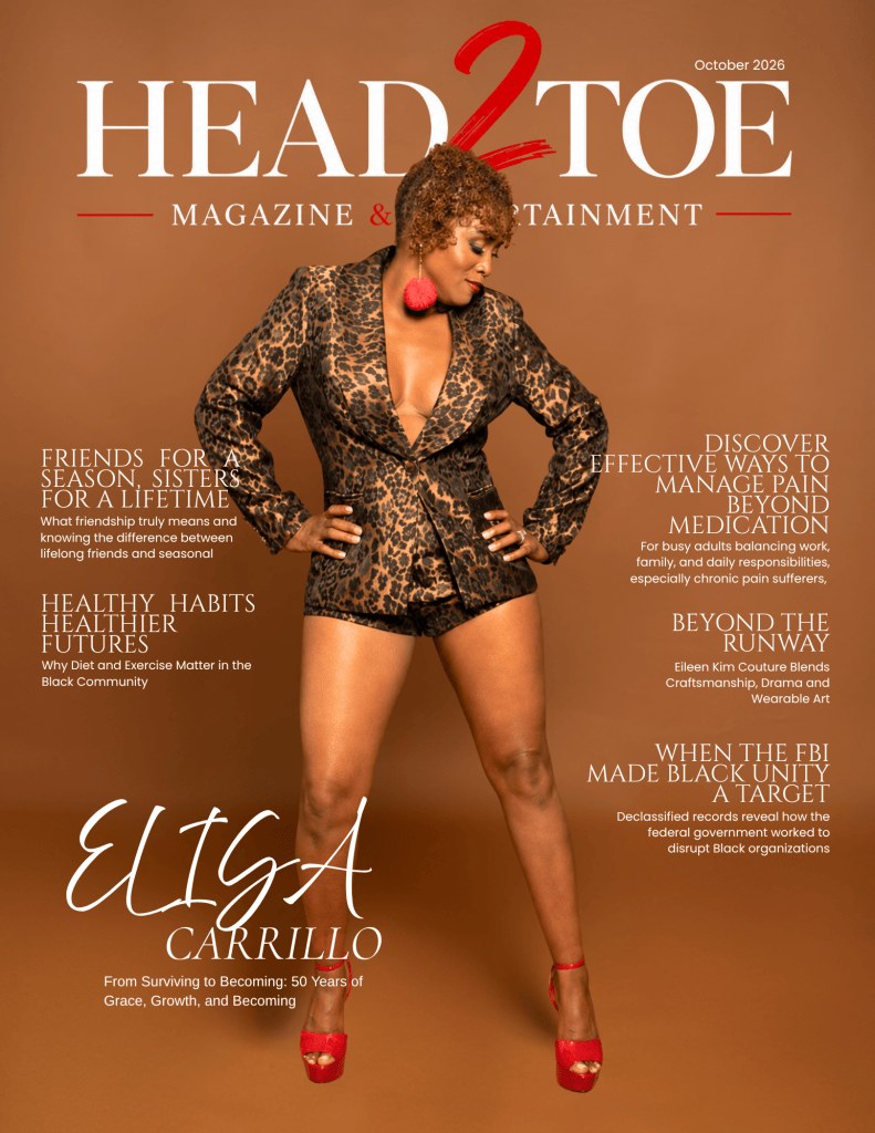 October 2026 Head2Toe cover featuring Elisa Carrillo